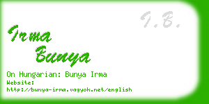 irma bunya business card